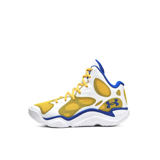 Under Armour Spawn FloTro Basketball Shoes 'White Yellow Blue'