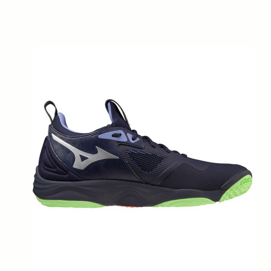 Mizuno Wave Momentum 3 Evening Blue / Techno Green / Iolite