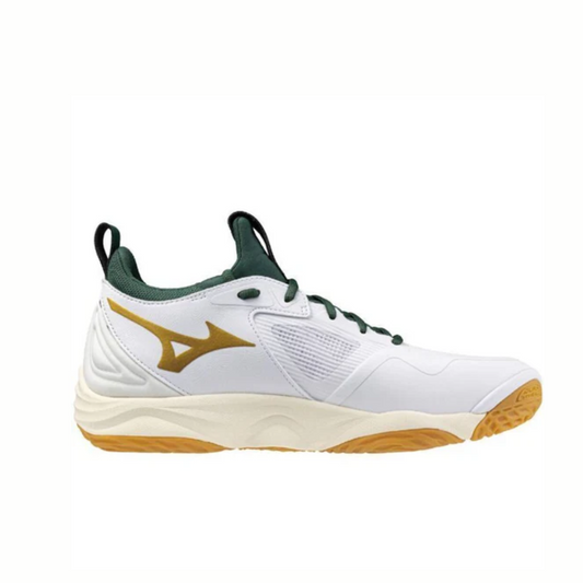 Mizuno Wave Momentum 3 White Green Gold Unisex Sneakers