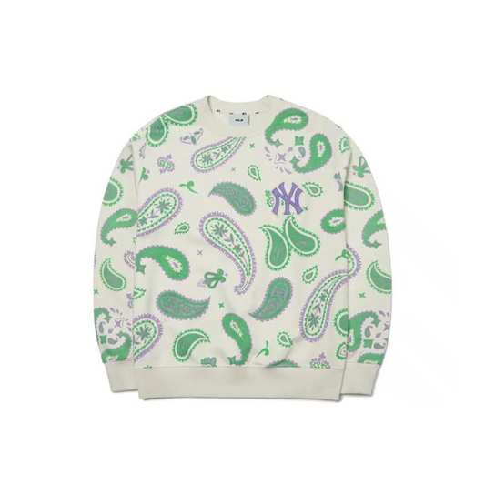 MLB Cashew Flower Sweatshirts Unisex Cream