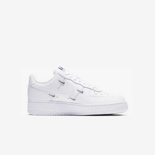 Nike Air Force 1 LX "Metallic Swoosh" (White/Hyper Royal)