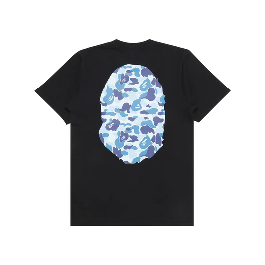 BAPE ABC Camo Big Ape Head Tee 'Black/Blue'